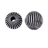 BSF-104-8MM Silver Overlay Bali Bead Beads Bali Designs Inc
